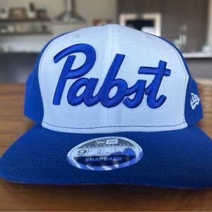 New Era 9FIFTY “Pabst” Snapback Hat – Blue/White Script